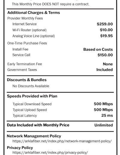 SkyRider Broadband Label SR-C500-500MBPS-5